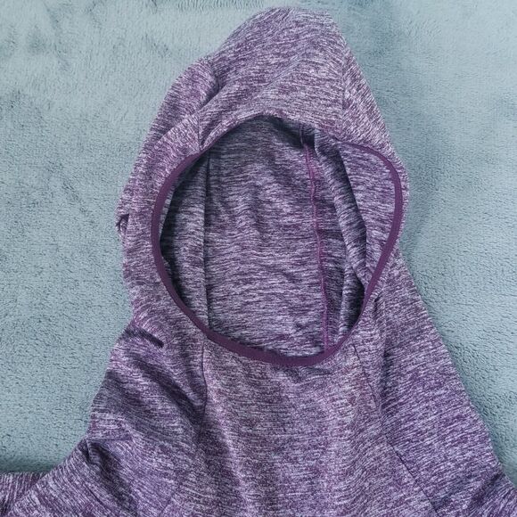 Nike Running Funnel Neck Hoodie Womens Burgundy XL Heathered Pockets Gym Sports - Picture 2 of 14